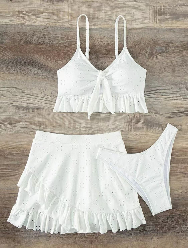 Novi trodijelni kupaći kostim Ženski bikini s printom 2023. Ženski seksi kupaći kostim s podijeljenim kupaćim kostimom Ženski kupaći kostim Odjeća za plažu Ženski