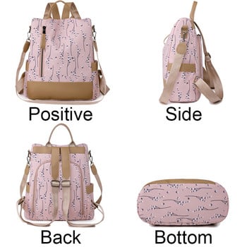 Модна раница против кражба Дамски ежедневни водоустойчиви ученически чанти за тийнейджърки Многофункционална чанта за през рамо Пътна раница Сак