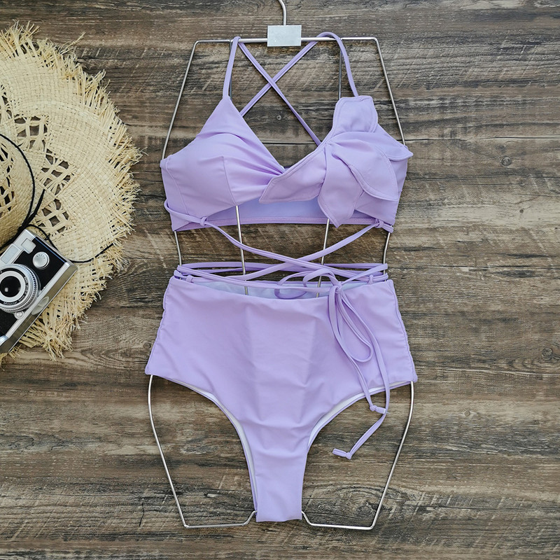 2023 Trodijelni bikini set Cover Up kupaći kostim Ženski kupaći kostim visokog struka s printom za ženski kupaći kostim Tropski