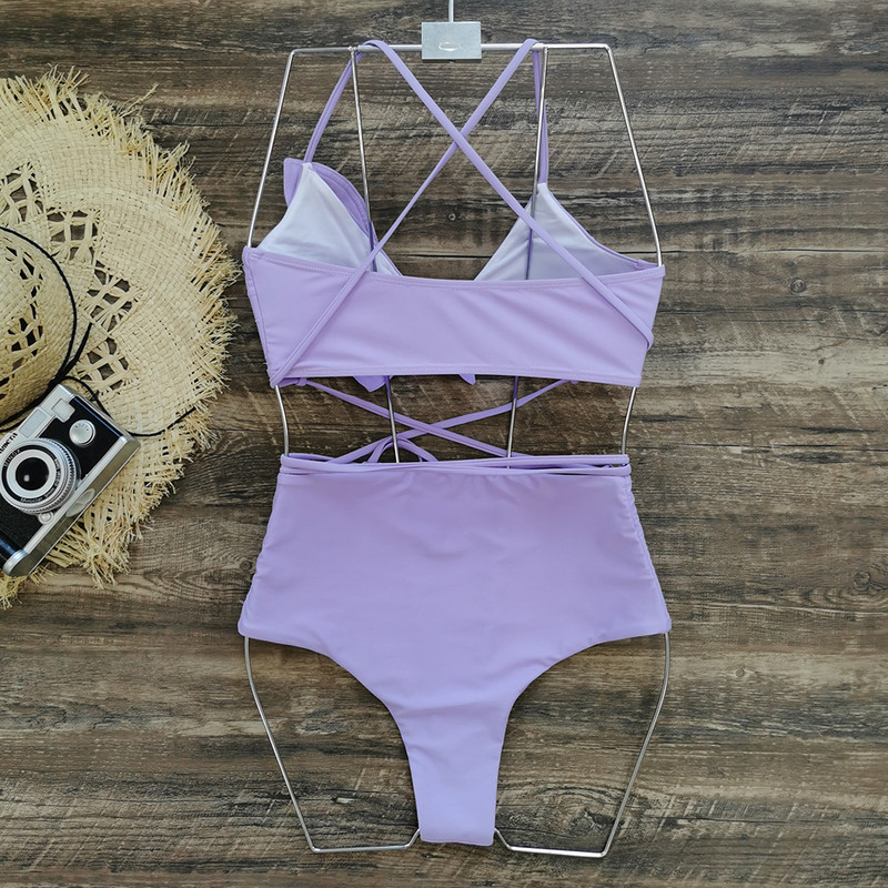 2023 Trodijelni bikini set Cover Up kupaći kostim Ženski kupaći kostim visokog struka s printom za ženski kupaći kostim Tropski