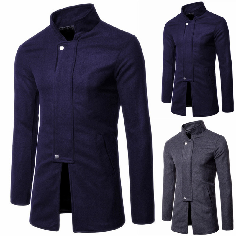 Χειμερινά μπουφάν για άνδρες Απαλό φθινοπωρινό μπουφάν Ανδρικό λεπτό χρώμα Winter Stcollar Tailored Ανδρικό παλτό Wind Jacket Μασίφ σεντόνι