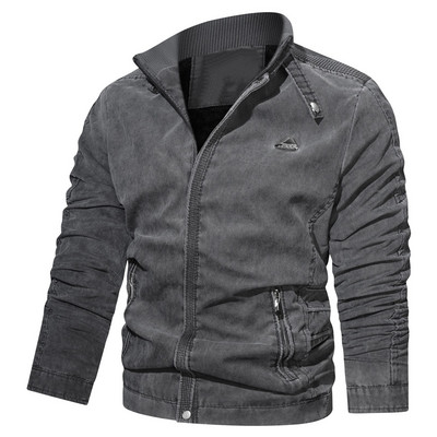 Îmbrăcăminte pentru bărbați Căptușit Bărbați Iarnă Jachetă de vânt Lungă Căldură Toamnă Manecă Fermoar Exterior Stcollar H Jachetă izolată Jachetă Bumbac