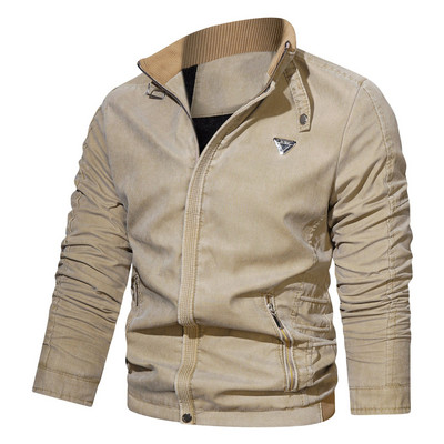 Îmbrăcăminte pentru bărbați Căptușit Bărbați Iarnă Jachetă de vânt Lungă Căldură Toamnă Manecă Fermoar Exterior Stcollar H Jachetă izolată Jachetă Bumbac