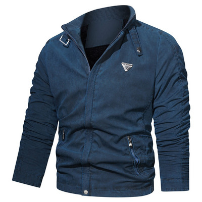 Îmbrăcăminte pentru bărbați Căptușit Bărbați Iarnă Jachetă de vânt Lungă Căldură Toamnă Manecă Fermoar Exterior Stcollar H Jachetă izolată Jachetă Bumbac