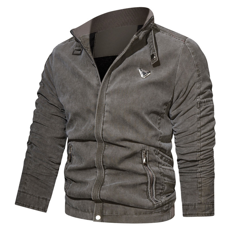 Îmbrăcăminte pentru bărbați Căptușit Bărbați Iarnă Jachetă de vânt Lungă Căldură Toamnă Manecă Fermoar Exterior Stcollar H Jachetă izolată Jachetă Bumbac