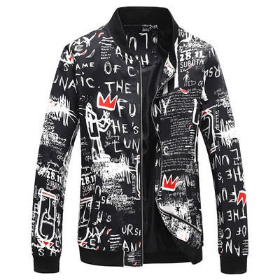 Zimske jakne za muškarce Muška vjetrovka s printom Muška zimska muška jakna Jakna s dugim rukavima Muška jakna s dugim rukavima Jesenska kišna radna