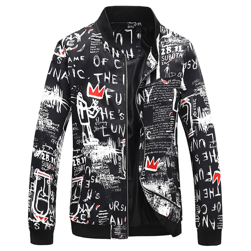 Zimske jakne za muškarce Muška vjetrovka s printom Muška zimska muška jakna Jakna s dugim rukavima Muška jakna s dugim rukavima Jesenska kišna radna