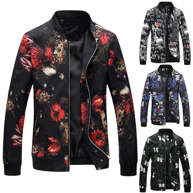 Zimske jakne za muškarce Muška vjetrovka s printom Muška zimska muška jakna Jakna s dugim rukavima Muška jakna s dugim rukavima Jesenska kišna radna