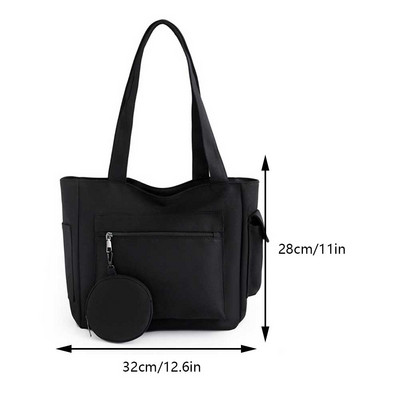 Τσάντες κολεγιακής φοιτητικής φόρμας για γυναικεία τάξη Τσάντες από καμβά μεγάλης χωρητικότητας Casual All Match Τσάντα ώμου μασχάλης Πορτοφόλια Bolsas