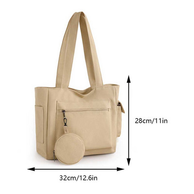 Τσάντες κολεγιακής φοιτητικής φόρμας για γυναικεία τάξη Τσάντες από καμβά μεγάλης χωρητικότητας Casual All Match Τσάντα ώμου μασχάλης Πορτοφόλια Bolsas