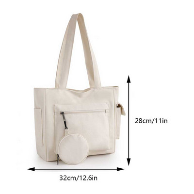 Τσάντες κολεγιακής φοιτητικής φόρμας για γυναικεία τάξη Τσάντες από καμβά μεγάλης χωρητικότητας Casual All Match Τσάντα ώμου μασχάλης Πορτοφόλια Bolsas