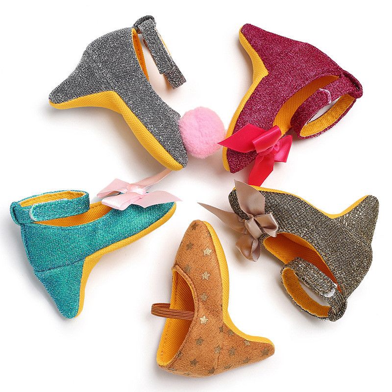 Beebitüdrukute kingad vastsündinud esimesed jalutajad, pehme tald, armsad litrid, pidulikud kõrged kontsad, väikelaste kingad sünnipäevapeoks 1-aastasele tüdrukule