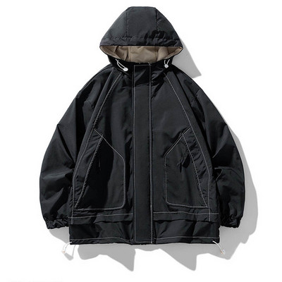 Μπουφάν ανδρικών ενδυμάτων Ανδρικά ελαφριά χειμωνιάτικα ανοιξιάτικα φώτα αναψυχής με κουκούλα Φθινόπωρο Ανδρικός λαιμός αντιανεμικό μπουφάν τσέπης Βάρος