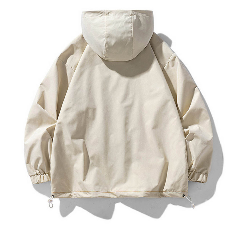 Μπουφάν ανδρικών ενδυμάτων Ανδρικά ελαφριά χειμωνιάτικα ανοιξιάτικα φώτα αναψυχής με κουκούλα Φθινόπωρο Ανδρικός λαιμός αντιανεμικό μπουφάν τσέπης Βάρος