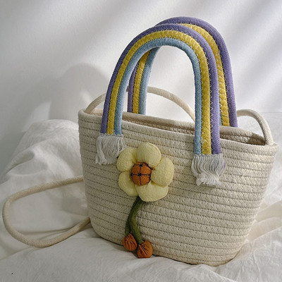 Γυναικεία τσάντα ώμου Καλοκαιρινή τσάντα ψάθινη τσάντα τσάντες casual weave Τσάντες τσάντα τσάντα μεγάλης χωρητικότητας Βαμβακερή τσάντα χιαστί για διακοπές