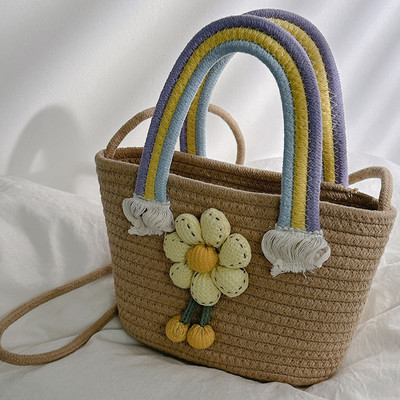 Γυναικεία τσάντα ώμου Καλοκαιρινή τσάντα ψάθινη τσάντα τσάντες casual weave Τσάντες τσάντα τσάντα μεγάλης χωρητικότητας Βαμβακερή τσάντα χιαστί για διακοπές