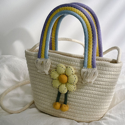 Γυναικεία τσάντα ώμου Καλοκαιρινή τσάντα ψάθινη τσάντα τσάντες casual weave Τσάντες τσάντα τσάντα μεγάλης χωρητικότητας Βαμβακερή τσάντα χιαστί για διακοπές