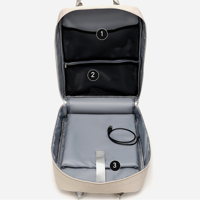 Ανδρικό γυναικείο σακίδιο πλάτης Πολυλειτουργικές αδιάβροχες τσάντες Σχολικά βιβλία Σακίδια φορητού υπολογιστή USB Charging Girls Oxford Nylon Travel Sack