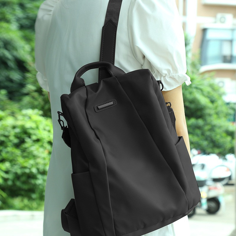 Γυναικεία αντικλεπτική τσάντα πλάτης μόδας Απλή μονόχρωμη σχολική τσάντα Oxford υφασμάτινη τσάντα ώμου