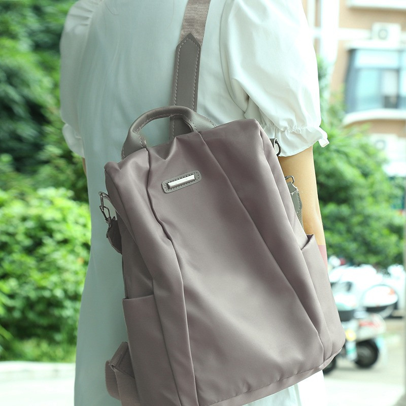 Γυναικεία αντικλεπτική τσάντα πλάτης μόδας Απλή μονόχρωμη σχολική τσάντα Oxford υφασμάτινη τσάντα ώμου
