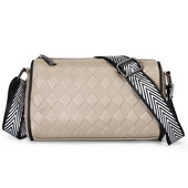 Γυναικείες τσάντες χιαστί Τσάντα ώμου συμπαγές φαρδύ λουράκι Μεγάλης χωρητικότητας Ρυθμιζόμενο λουράκι ώμου με φερμουάρ Diamond Lattice Messenger Τσάντα