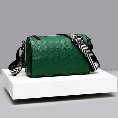 Γυναικείες τσάντες χιαστί Τσάντα ώμου συμπαγές φαρδύ λουράκι Μεγάλης χωρητικότητας Ρυθμιζόμενο λουράκι ώμου με φερμουάρ Diamond Lattice Messenger Τσάντα