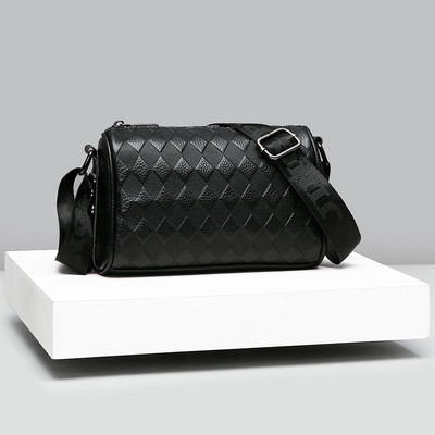 Γυναικείες τσάντες χιαστί Τσάντα ώμου συμπαγές φαρδύ λουράκι Μεγάλης χωρητικότητας Ρυθμιζόμενο λουράκι ώμου με φερμουάρ Diamond Lattice Messenger Τσάντα