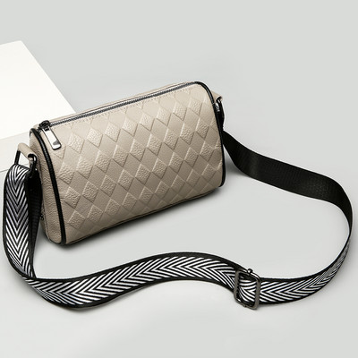 Γυναικείες τσάντες χιαστί Τσάντα ώμου συμπαγές φαρδύ λουράκι Μεγάλης χωρητικότητας Ρυθμιζόμενο λουράκι ώμου με φερμουάρ Diamond Lattice Messenger Τσάντα