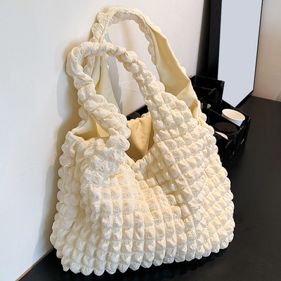 Γυναικεία τσάντα ώμου Cloud Bubbles Μαλακό ύφασμα πτυχωτό Χαριτωμένο τσαντάκι Casual Tote ελαφρύ καμβά Τσάντες αγορών Γυναικεία χαριτωμένα βιβλία τσάντα