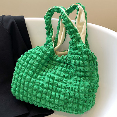 Γυναικεία τσάντα ώμου Cloud Bubbles Μαλακό ύφασμα πτυχωτό Χαριτωμένο τσαντάκι Casual Tote ελαφρύ καμβά Τσάντες αγορών Γυναικεία χαριτωμένα βιβλία τσάντα