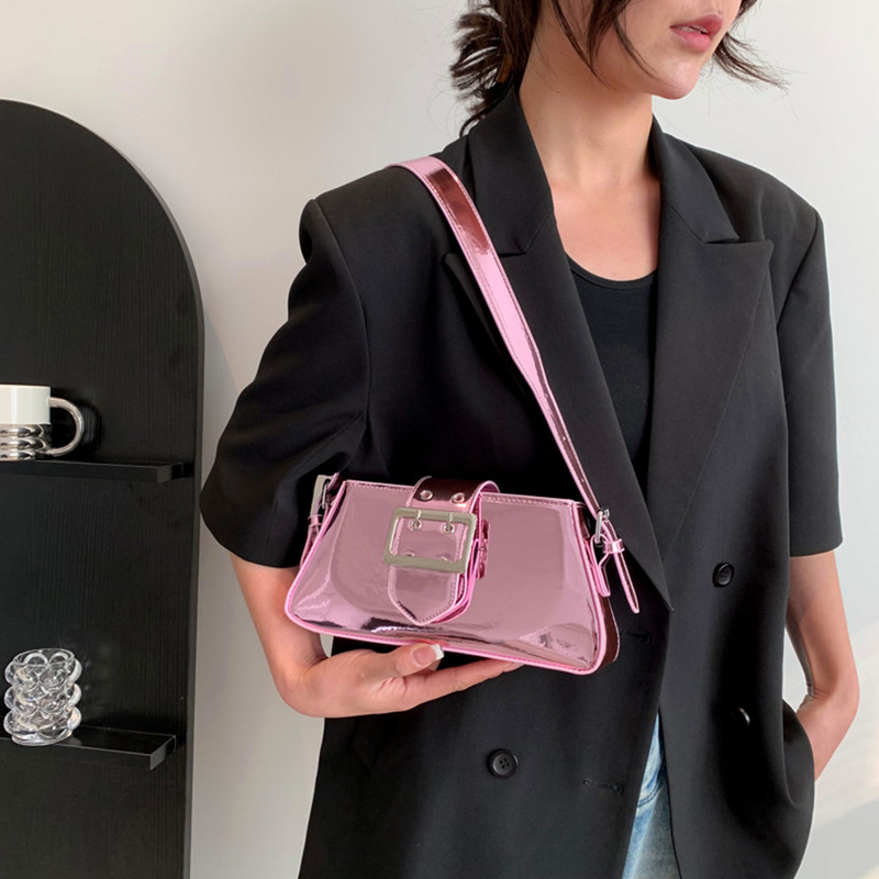 Kabelka Y2K Vintage Kórejská ležérna strieborná malá štvorcová kabelka cez rameno do podpazušia Dámske tašky Tote Kabelky Hobo Kabelky Crossbody