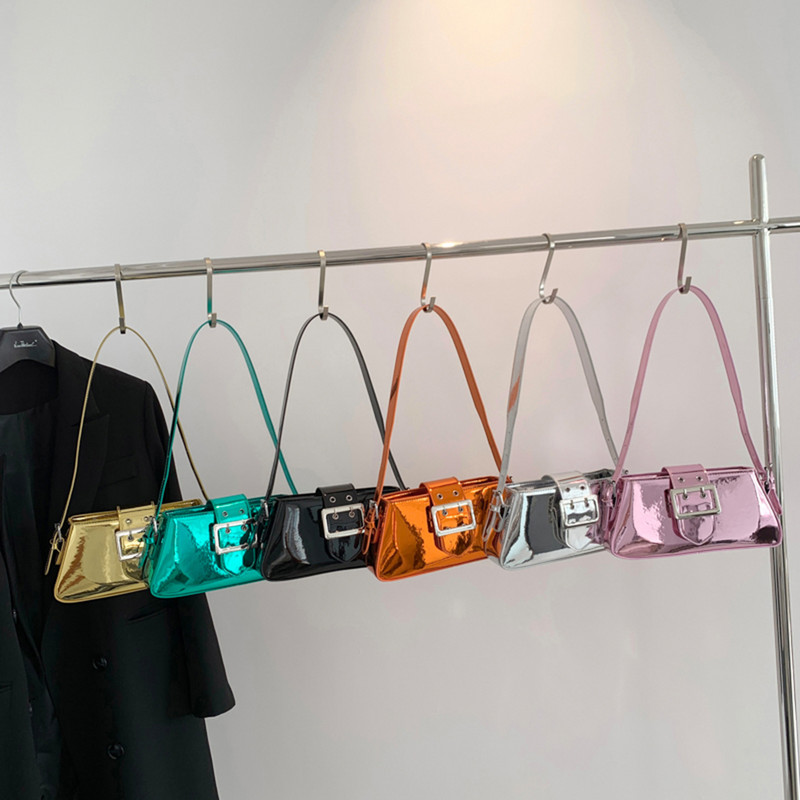 Kabelka Y2K Vintage Kórejská ležérna strieborná malá štvorcová kabelka cez rameno do podpazušia Dámske tašky Tote Kabelky Hobo Kabelky Crossbody