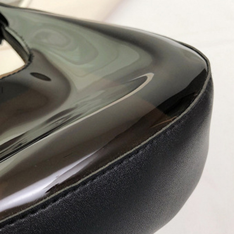 Διάφανη τσάντα παραλίας καλοκαιρινής γυναικείας ζελέ τσάντες μασχάλης Crescent PVC μόδας απλό φερμουάρ Casual γυναικεία τσαντάκια hobos