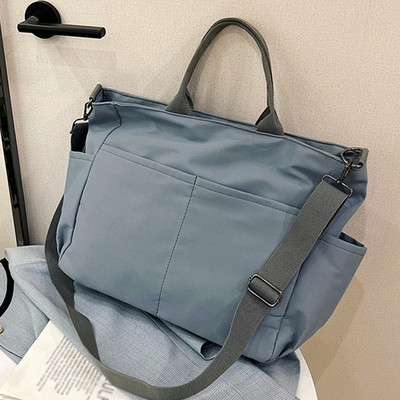 Unisex Simple Messenger Τσάντα μεγάλης χωρητικότητας καμβά Simplicity τσάντα τσάντα μονόχρωμη γυναικεία επαγγελματική τσάντα