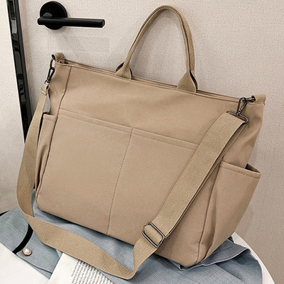 Unisex Simple Messenger Τσάντα μεγάλης χωρητικότητας καμβά Simplicity τσάντα τσάντα μονόχρωμη γυναικεία επαγγελματική τσάντα