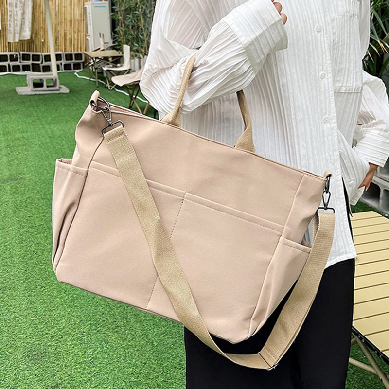 Unisex Simple Messenger Τσάντα μεγάλης χωρητικότητας καμβά Simplicity τσάντα τσάντα μονόχρωμη γυναικεία επαγγελματική τσάντα