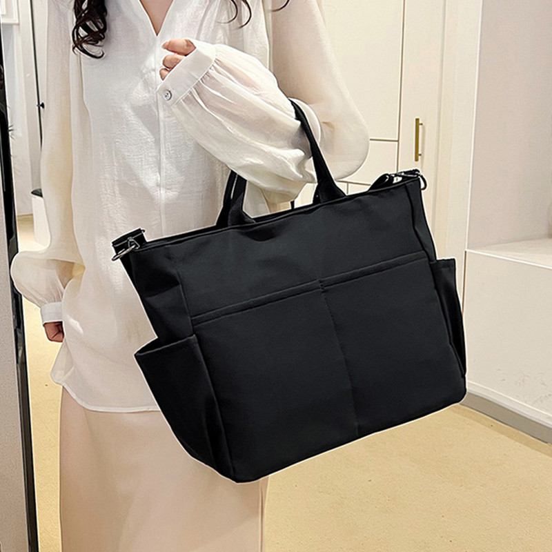 Unisex Simple Messenger Τσάντα μεγάλης χωρητικότητας καμβά Simplicity τσάντα τσάντα μονόχρωμη γυναικεία επαγγελματική τσάντα