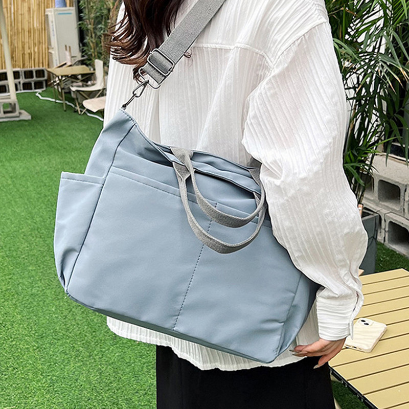 Unisex Simple Messenger Τσάντα μεγάλης χωρητικότητας καμβά Simplicity τσάντα τσάντα μονόχρωμη γυναικεία επαγγελματική τσάντα