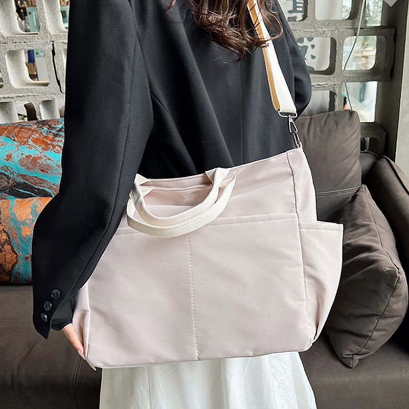 Unisex Simple Messenger Τσάντα μεγάλης χωρητικότητας καμβά Simplicity τσάντα τσάντα μονόχρωμη γυναικεία επαγγελματική τσάντα