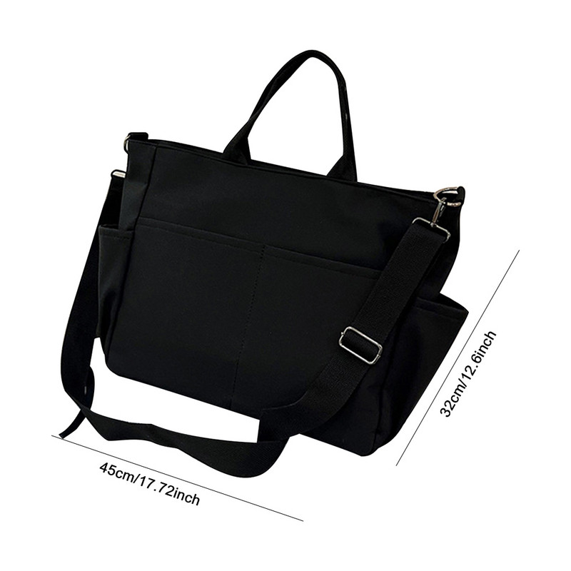 Unisex Simple Messenger Τσάντα μεγάλης χωρητικότητας καμβά Simplicity τσάντα τσάντα μονόχρωμη γυναικεία επαγγελματική τσάντα