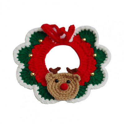 Ogrlica za kućne ljubimce Djed Božićnjak, uzorak losa Blagdansko dotjerivanje Ugodno za kožu - Božićna ogrlica za mačke i pse za Novu godinu