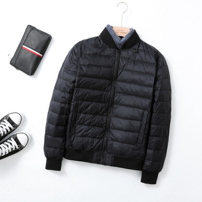 Υψηλής ποιότητας μπουφάν με γιακά μπέιζμπολ για άντρες Εξωτερικά ρούχα με ραβδώσεις με λευκή πάπια χειμερινή συλλογή 2022