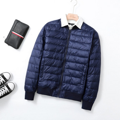 Υψηλής ποιότητας μπουφάν με γιακά μπέιζμπολ για άντρες Εξωτερικά ρούχα με ραβδώσεις με λευκή πάπια χειμερινή συλλογή 2022