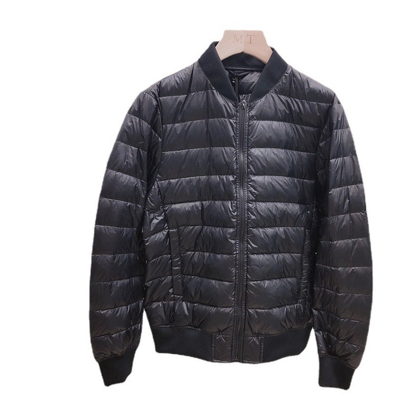 Υψηλής ποιότητας μπουφάν με γιακά μπέιζμπολ για άντρες Εξωτερικά ρούχα με ραβδώσεις με λευκή πάπια χειμερινή συλλογή 2022