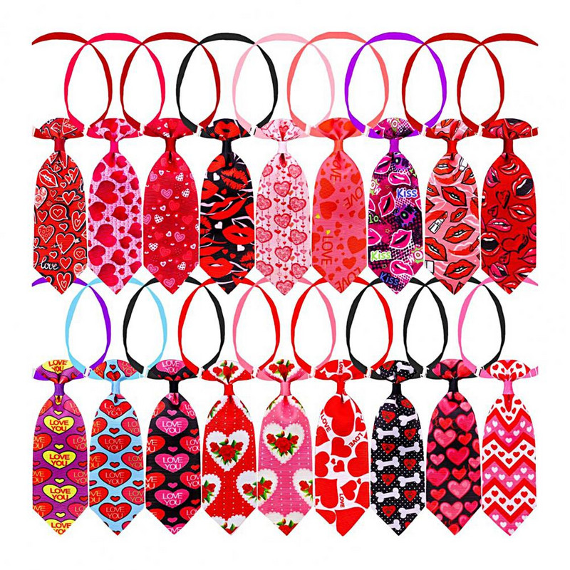 Κομψό Flower Bone με στάμπα για σκύλους Αξεσουάρ για Pet Tie Mix Color Dress Up