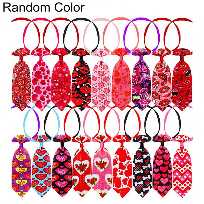 Κομψό Flower Bone με στάμπα για σκύλους Αξεσουάρ για Pet Tie Mix Color Dress Up