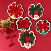 Ρυθμιζόμενο χριστουγεννιάτικο πλεκτό λαιμό για κατοικίδια, μαλακό χαριτωμένο μάλλινο γιακά κασκόλ για στολίδια για γάτες Αξεσουάρ Φεστιβάλ