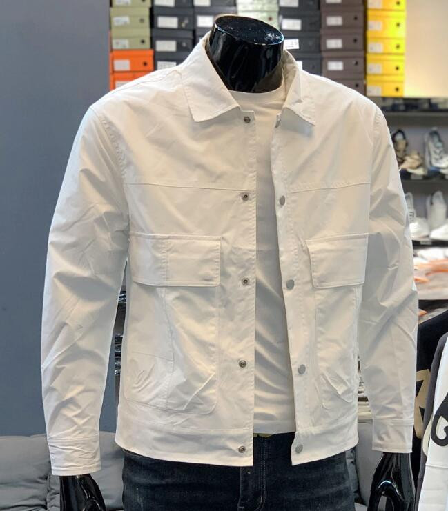 Jachetă din sarg cu rever Jachetă ocazională pentru bărbați Jachetă cu buzunar mare în aer liber Jachete de vânt pentru bărbați Îmbrăcăminte de îmbrăcăminte