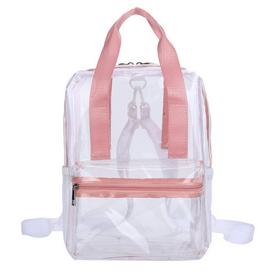 Γυναικείο σακίδιο πλάτης Διαφανές αδιάβροχο PVC Τσάντα Γυναικεία Fashion College Students Clear Bags Μεγάλα φορητά μονόχρωμα σακίδια