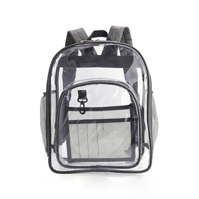 Γυναικείο σακίδιο πλάτης Διαφανές αδιάβροχο PVC Τσάντα Γυναικεία Fashion College Students Clear Bags Μεγάλα φορητά μονόχρωμα σακίδια